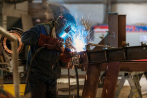 professional welder performing GMAW welding